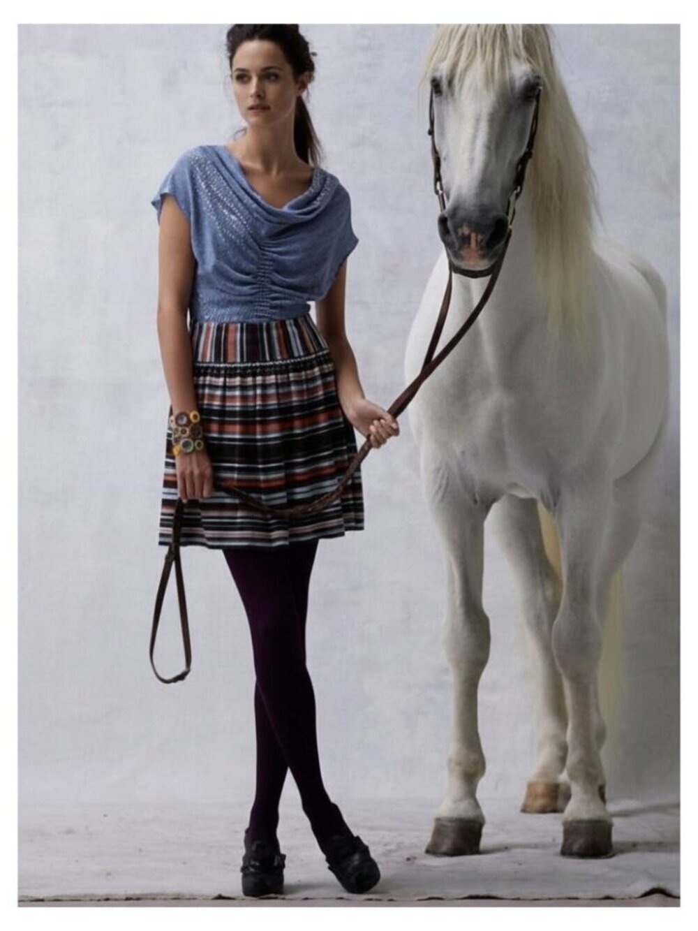 NWT SPARROW Anthropologie Striped Lima Line Pull On Sweater Skirt Size XS